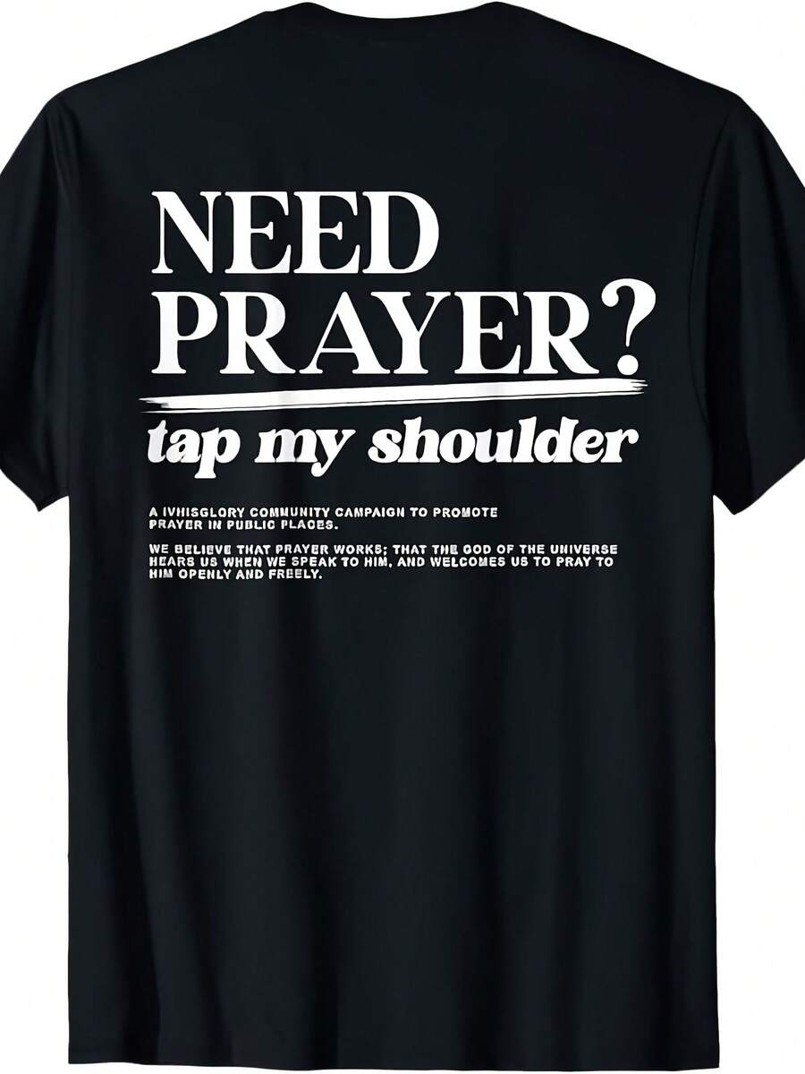 ON BACK Iv His Glory Men Women Need Prayer Tap My Shoulder T-Shirt - 款式 - 查看 1