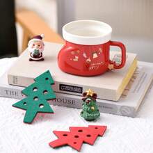 1pc/5pcs 300ml Ceramic Mug, Christmas Boot Shape With Reindeer Print, Suitable For Home Use, Holiday Decoration And Christmas Gift - Multi-color - Christmas Stocking Mug - View 10