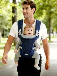 1pc Baby Mesh Backpack Carrier, Cross-Back Design, Adjustable Pressure-Relieving Shoulder Straps, Breathable Mesh For Ventilation, Lightweight Convenient Carrying Solution For Infants & Toddlers - Baby Mesh Breathable Baby Carrier - View 5