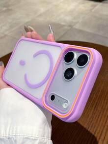 Luxury Premium Matte Translucent With Lanyard Large Window Phone Case Compatible With IPhone 18 Pro Max 18 Pro 17 16 Pro Max 15 14 16 Plus 11 18 17 15 16 13 For Magnetic Wireless Charging Shockproof Double Color Contrast Hard Cover Shell - Purple - View 5