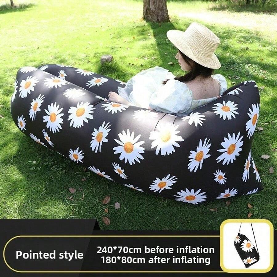 1 buah Sofa Tiup Bergaya Bantal, Sofa Luar Ruangan, Sofa Santai Portabel, Sofa Udara, Kasur Tiup Lipat, Kantung Tidur - MultiWarna - View 1