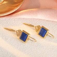 Gmzalx Artistic Vintage Earrings, Women's Dating Style Matching Pair, Gentle Atmosphere, Daily Accessory, Versatile Fashion Accessory - Gold - View 7