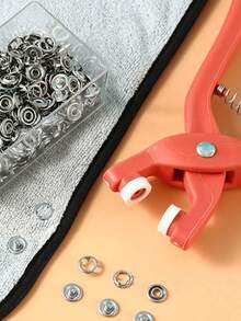 200 Sets Metal Snap Fastener Set, Sewing Metal Snap Fastener Set, Includes Hand Press Tool And Storage Box, Suitable For DIY Crafts, Clothing, Hats, Bags - Multiple Styles - View 7