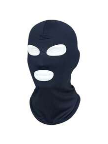 1pc/2pcs/3pcs Unisex Solid Color 2-Hole Balaclava Headwear Set, Single-Hole Full Face Mask For Cycling, Suitable For Daily Wear And Outdoor Activities - Multicolor - View 5