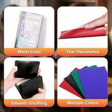 50 Buah Pelindung Kartu Bertekstur Matte 66x91mm, Tebal, Tahan Air, Anti Gores, Tahan Debu, Plastik Bening, Pelindung Kartu, Pengocokan Halus, Tahan Aus, Penutup Penyimpanan Portabel untuk Kartu Koleksi, Kartu Permainan, Kartu Foto - MultiWarna - View 2