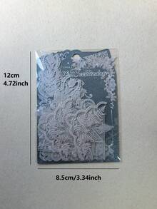 1包30張PET復古蕾絲邊框貼紙，適用於剪貼簿、手帳與拼貼 - DT1857 - 查看 6