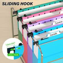 1/3/6pcs Extra Large Capacity Plastic Hanging Folders, Letter Size, 2-Inch Expandable Heavy Duty Hanging Folders, Suitable For Thick Documents, 1/5-Inch Adjustable Tabs, Multiple Colors Available, Fits US Letter Size - A - View 6