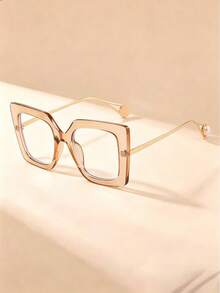 Unisex Square Black Frame Fashion Transparent Glasses, Made Of High-Quality Material, Back To School Accessory, Comfortable Fit For Face Shape, Suitable For Daily Decoration, Gaming, Computer, Back To School Glasses - Multicolor - View 7