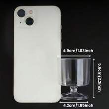 1/10/20個迷你甜點杯 60ML 透明塑膠杯（迷你尺寸，購買前請確認尺寸）迷你冰淇淋杯 迷你烈酒杯 迷你慕斯杯 迷你派對杯 蛋糕模具 適用於萬聖節、聖誕派對、婚禮、生日品嚐杯 - 透明 - 查看 3