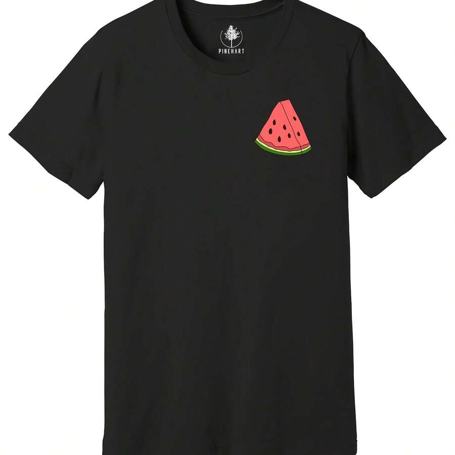 Cute Watermelon Shirt, Watermelon Pocket Shirt, Watermelon Pocket Tee - 款式 - 查看 1
