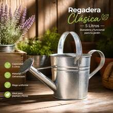 Galvanized Iron Watering Can For Garden And Plants With Detachable Shower Head, Durable Watering Tool For Outdoor And Indoor Use, Available In 2.3L And 5L - B - 查看 2