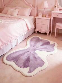 1pc Purple Bow Pattern Doormat, Decorative Carpet, Bedroom Decor, Small Rug, Carpet, Home Decor, Living Room Carpet, Small Living Room Rug, Bedroom Rug, Living Room Home Decor, Outdoor Rug, Washable Carpet - Multicolor 7 - View 1