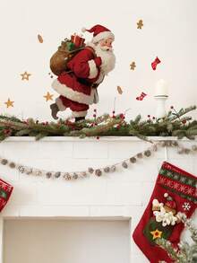 Multiple Sets Of Fun Santa Wall Stickers, PVC, Removable, Self-Adhesive, No Residue. Christmas Multi-Elements DIY For Living Room, Doors, Fireplace, Windows, Glass, Home, Classroom, Party, And Holiday Decorations. - Wall Stickers - View 9