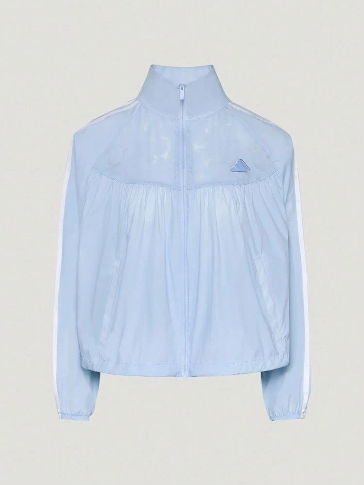 Adidas Women's DCE WV JK Jacket Woven Hoodless Outerwear KZ4191 - Baby Blue - View 1