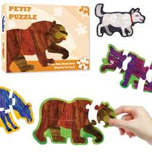 hoojojo Brown Bear, What Do You See? Felt Puzzle Set, 9-In-1 Animal Recognition Puzzle, Early Educational Toy, Parent-Child Classroom Interactive Learning Supplies - Multicolor - View 3