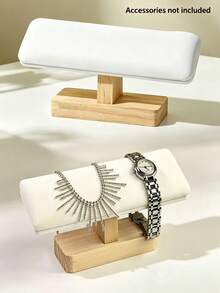 1PC/2PCS Wooden Single Layer Bracelet Storage Rack Headband Necklace Watch Bracelet Display Stand Jewelry Headscarf Display Prop Accessory Decoration Rack - Log Flat Single Layer Bracelet Stand - View 12