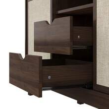 Sideboard With Sliding Doors, Natural Color - Modern Retro Style - Natural - 查看 3