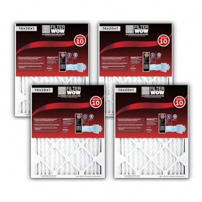16x20x1 Air Filter - Allergen Pro Pleated Electrostatic MERV 10 HVAC Furnace Filter-4 Pack