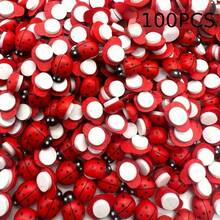 100Pcs Mini Red Ladybug Stickers, Cute Self-Adhesive Reusable Insect Decals, Cartoon DIY Craft Embellishments For Scrapbooking, Card Making, Garden Fairy Decor, Home & Room Decoration Supplies - One Size Fits All - View 11