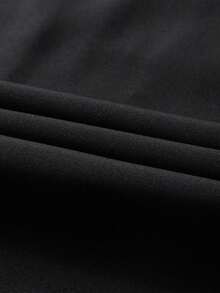 Women's Black Athletic Wide Leg Pants With Drawstring Elastic Waist And Zipper Side Pockets Relaxed Fit For Daily Wear - Black - View 6