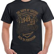 76th Birthday T-Shirt Mens Funny The Birth Of Legends 1949 76 Year Old Present - 款式 - 查看 1
