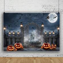 1Pc Halloween Banner Blood Print Horror Pumpkin Castle Bat Zombie Skeleton Pattern Happy Halloween Theme Party Decoration Indoor And Outdoor Decoration Photography Background Wall Art Halloween Home Decoration - V0155 - View 27