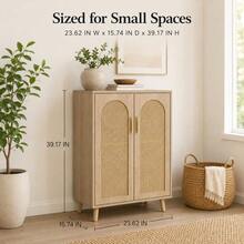 Armario recibidor con almacenaje para entrada, mueble zapatero/organizador - diseño estrecho para pasillo - estantes ajustables - Marrón - Ver 5