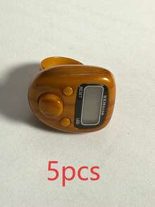 Faux Wood Grain Baked Lacquer Texture Vintage Warm Contrast To Ordinary Plastic Model More Premium Integrated Elastic Finger Ring Directly Worn On Finger Fits Regular Finger Circumference Easily Without Slipping During Counting - Multicolor - View 20