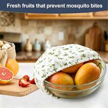 1PC Reusable Floral Pattern Elastic Fabric Salad Bowl Cover, High Elasticity Sourdough Bread Fermentation Cover, Fits 7-12 Inch Bowl Opening, Home Baking Dough Fermentation Dust Cover, Kitchen Refrigerator Fruit Leftover Food Preservation Cover - Multicolor - View 6