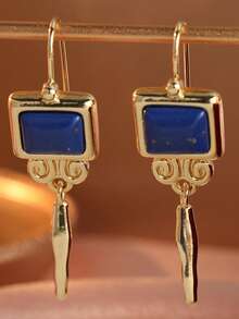 Gmzalx Artistic Vintage Earrings, Women's Dating Style Matching Pair, Gentle Atmosphere, Daily Accessory, Versatile Fashion Accessory - Gold - View 8