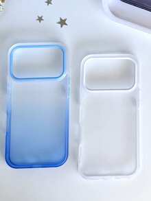 極簡螢光漸層透明手機殼，適用於 iPhone 17 Pro Max 17 Pro 17 16 Pro Max 16 Pro 16 15 Pro Max 15 Pro 15 14 Pro Max 14 Pro 14 13 Pro Max 13 Pro 13，透明漸層防震後蓋 - 透明白 - 查看 2