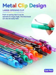 Classic Neutral Pen Set, 4/6/8/10 Colors Retractable Ballpoint Pens, 0.7mm Student Ballpoint Pens, Suitable For Manual Accounting, Hand Drawing, Note Taking, Back To School Essential Learning Stationery. - Gel Pen Set - View 4