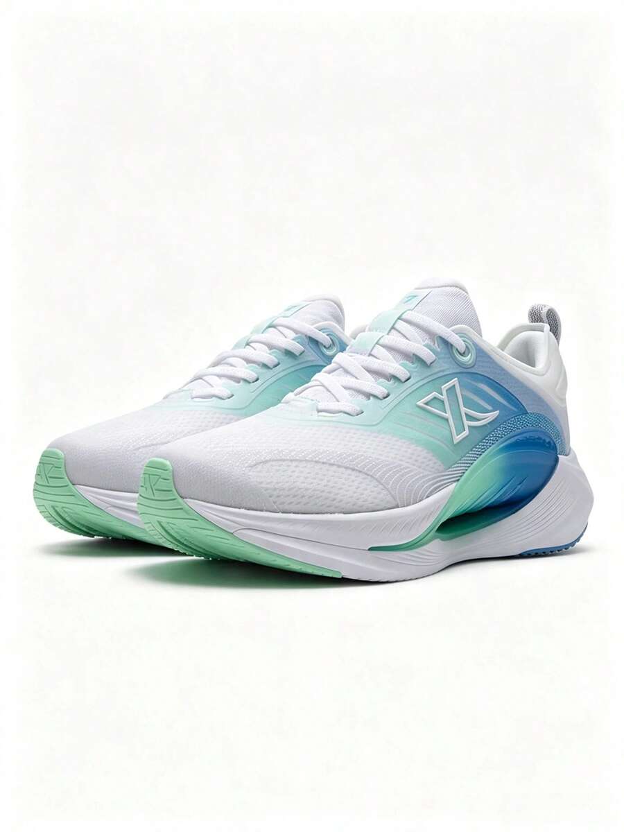 XTEP Hydrogen Wind 7.0 Sepatu Lari Pria Baru yang Ringan, Bernapas, Empuk, Responsif, dan Tahan Lama - Putih/Biru kehijauan - View 1