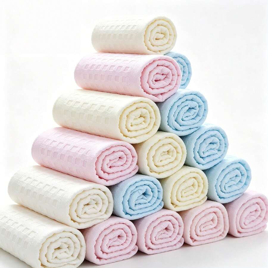 Toalhas de Rosto 6/12/24 Peças, Toalhas de Rosto Ultra Macias e Amigáveis à Pele Sensível, 10x10/10x19 Polegadas Pequenas/Grandes, Toalhas Reutilizáveis e Laváveis para Remover Maquiagem, Toalhas de Limpeza Facial Multicoloridas Fáceis de Enxaguar - Multicolorido - Visão 1