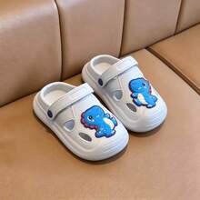 Kids Summer Cartoon Cute Indoor Home Slippers, Boys & Girls Clogs - Grey - View 4