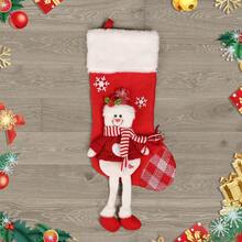 1 Personalized Christmas Stocking With A Name, Designed For Both Girl And Boy, Suitable For Family Gatherings And Holiday Decorations. - Multicolor - View 11