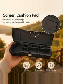 1pc Hard Shell Storage Protective Case For Osmo Pocket 4 Pro, Precise Fit Travel Portable Box, Comes With Wrist Strap, Built-In 3 Filter Slots, 2 Memory Card Slots, Silicone Inner Tray And Screen Buffer Pad, Shockproof And Scratch-Resistant, Suitable For Vlog Shooting, Travel, Outdoor Photography And Daily Carry - View 2