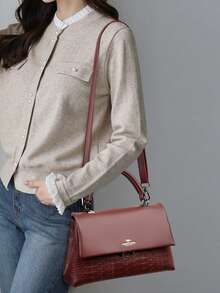 High-Quality Women's Shoulder Bag, PU Leather Luxury Handbag, Designer Crossbody Bag For Women, 2026 Style - Burgundy - View 11