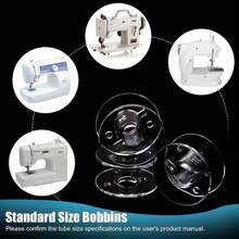 25pcs Transparent Plastic Sewing Machine Spool Set, Includes 1 Transparent Storage Box, Used For Storing Handmade And Sewing Materials, As Well As Storing And Transporting Artworks, Suitable For Sewing And Embroidery, Handmade Accessories Spool Rack, Sewing Accessories - Multiple Styles - View 4
