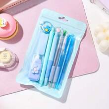 Set Alat Tulis 8-in-1 - Paket Alat Tulis Segar, Termasuk Stabilo, Liontin, Penghapus, 2 Pulpen yang Dapat Diklik, Pensil Mekanik dan Pulpen Gel, Alat Tulis Berwarna-warni yang Sangat Menarik, Set Hadiah Kembali ke Sekolah untuk Menulis Jurnal dan Belajar - Berbagai gaya - View 9