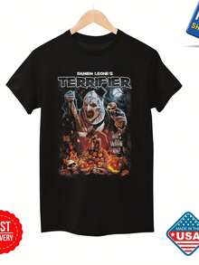 NEW Terrifier Art The Clown Halloween Poster Horrorie T-Shirt Unise Inspired - 款式 - 查看 1