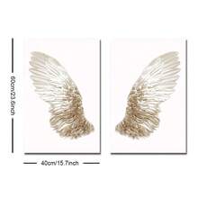 1/2pcs Framed/Unframed Minimalist Angel Wings Neutral Color Canvas Poster, Spiritual Wings Wall Art Decor For Dorm, Hallway, Living Room Modern Home Decoration - A - View 21
