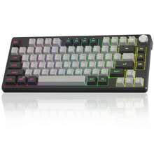 Keyboard Gaming Membran MageGee TS75 RGB 75%, Keyboard Mekanik Berkabel Senyap untuk Mengetik, Desain Tombol, Cocok untuk PC/Laptop/Win/MacOS/Home/Kunci Hadiah Keyboard Mini Kompak [Hitam Abu-abu] - View 9