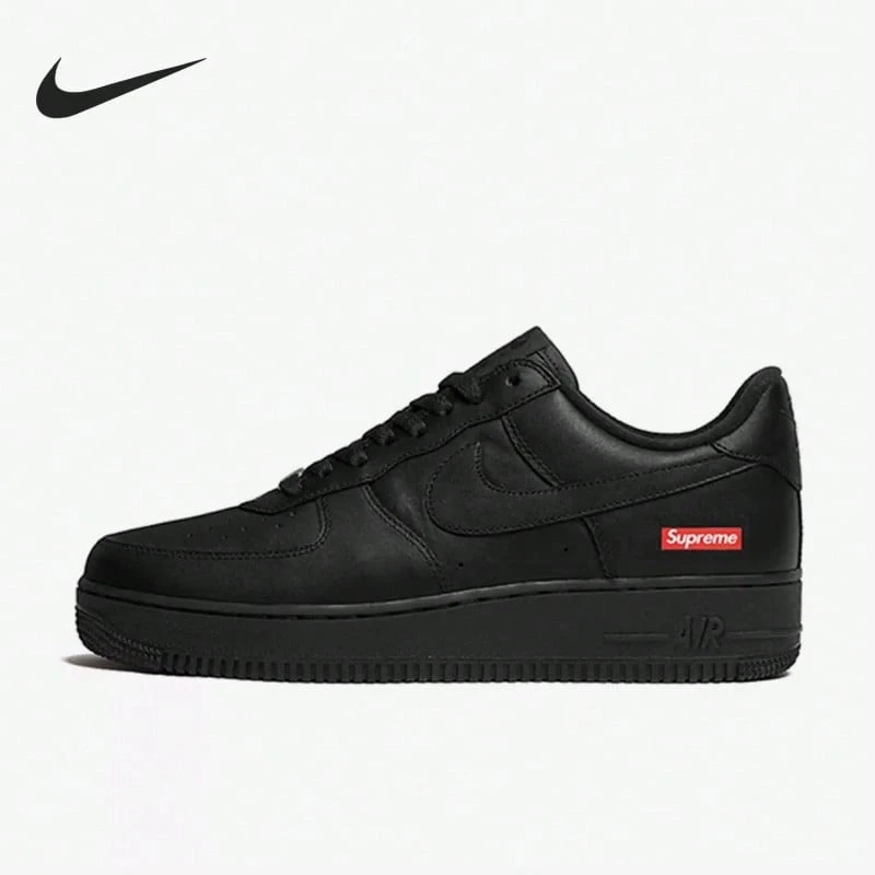 Nike * Air Force 1 Box Logo Fashion Low-Top Sneakers Unisex Black CU9225-001 - CU9225-001 - View 1