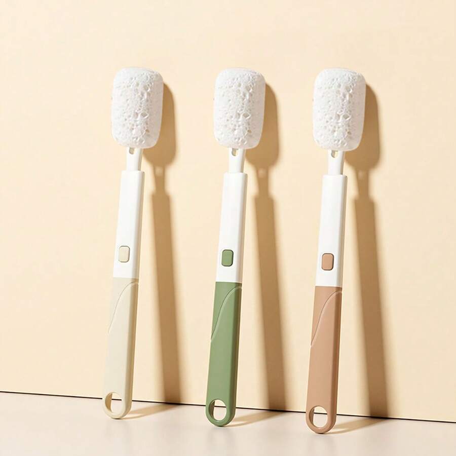 Cup Cleaning Brush With Long Handle That Reaches Every Corner, Replaceable Head Scrubber For Tumblers Water Bottles, Perfect Kitchen Cleaner For Daily Use - Multicolor - View 1
