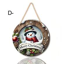 Exquisite Vintage Wooden Christmas Hanging Signs With Santa, Cow, Snowman, Suitable For Entryway, Hallway, Wall Decor, Home Christmas Decoration, Great Gift Idea, 2D Flat - Hanging Ornament - View 12