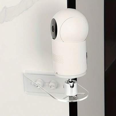 1‑2Pcs No‑Drill Acrylic Camera Wall Bracket, 360° Rotatable Angle Adjustable Holder For Indoor Security Cameras