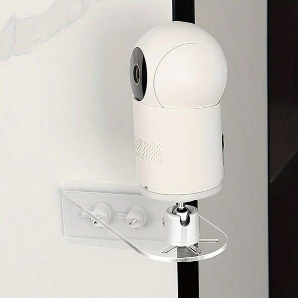 1‑2Pcs No‑Drill Acrylic Camera Wall Bracket, 360° Rotatable Angle Adjustable Holder For Indoor Security Cameras