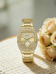 Reloj de cuarzo multifunción con forma de barril transparente y correa de silicona para hombre GUESS GW0203G1 - Unitalla - Ver 13