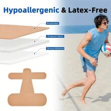 2/40/80pcs Elastic Bandage Toe Protection Tape, Breathable Design For Men And Women, Pre-Cut Elastic Toe Protection Tape (Suitable For Sports And Toe Protection), Provides Toe Protection And Comfortable Experience - Apricot - View 3